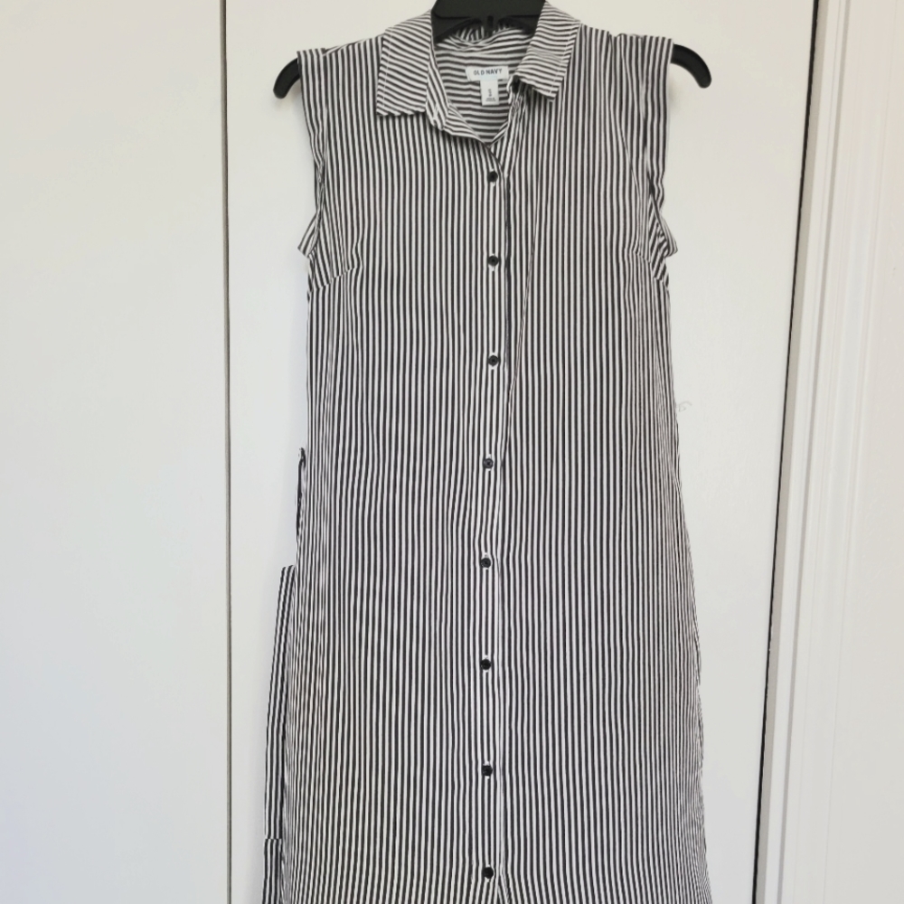 Old Navy Striped Shirt Dress